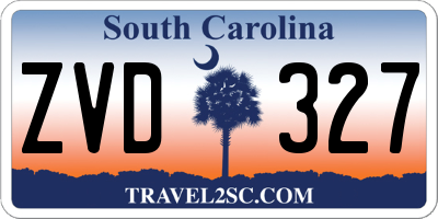 SC license plate ZVD327