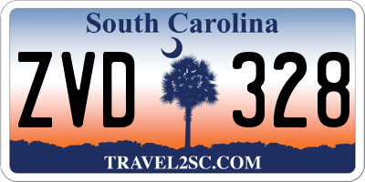 SC license plate ZVD328