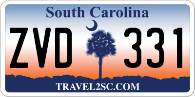 SC license plate ZVD331