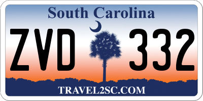 SC license plate ZVD332