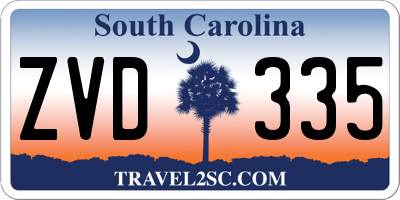 SC license plate ZVD335