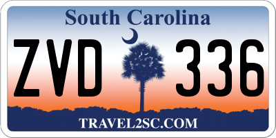 SC license plate ZVD336