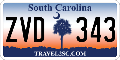 SC license plate ZVD343