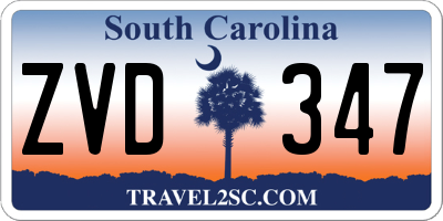 SC license plate ZVD347