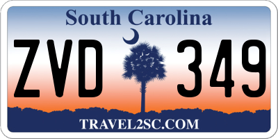SC license plate ZVD349