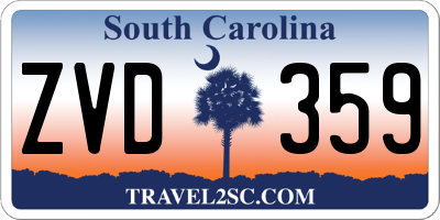 SC license plate ZVD359
