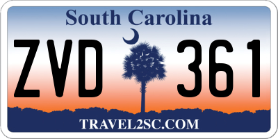 SC license plate ZVD361