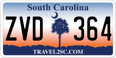 SC license plate ZVD364