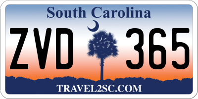 SC license plate ZVD365