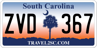 SC license plate ZVD367