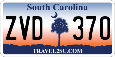 SC license plate ZVD370