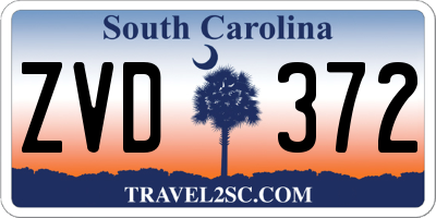 SC license plate ZVD372