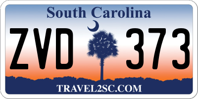 SC license plate ZVD373