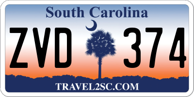 SC license plate ZVD374