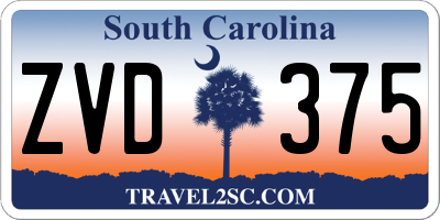 SC license plate ZVD375