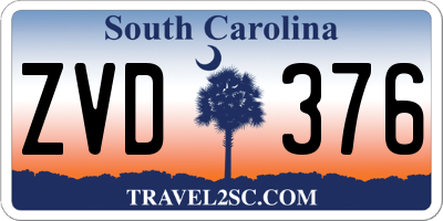 SC license plate ZVD376