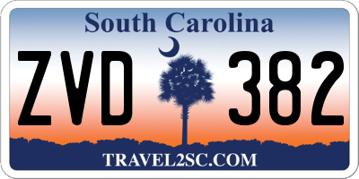 SC license plate ZVD382
