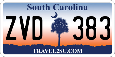 SC license plate ZVD383