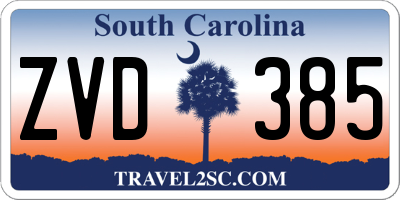SC license plate ZVD385