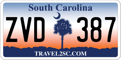 SC license plate ZVD387