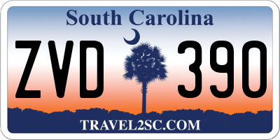 SC license plate ZVD390