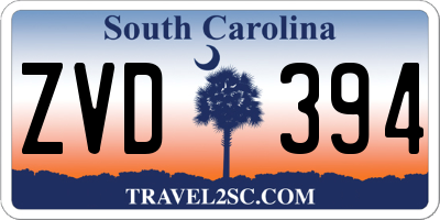 SC license plate ZVD394