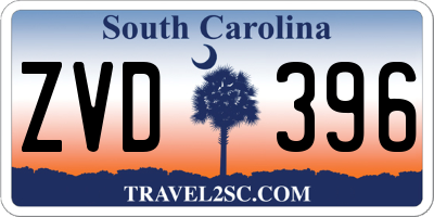 SC license plate ZVD396