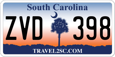 SC license plate ZVD398