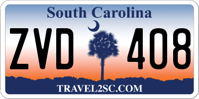 SC license plate ZVD408
