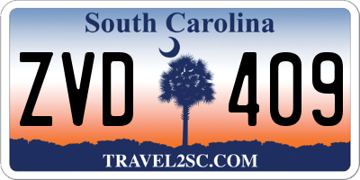 SC license plate ZVD409