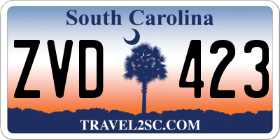 SC license plate ZVD423