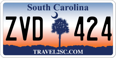 SC license plate ZVD424