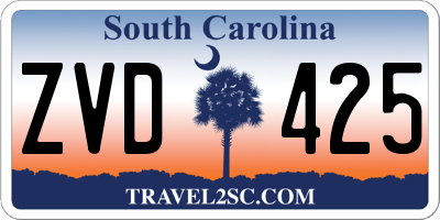 SC license plate ZVD425