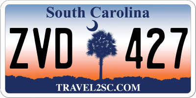 SC license plate ZVD427