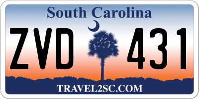SC license plate ZVD431