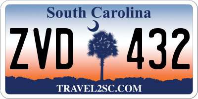 SC license plate ZVD432