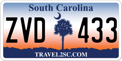 SC license plate ZVD433