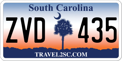 SC license plate ZVD435