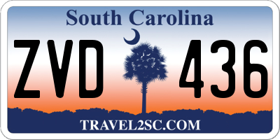 SC license plate ZVD436