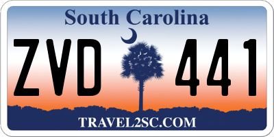 SC license plate ZVD441