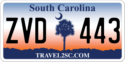 SC license plate ZVD443