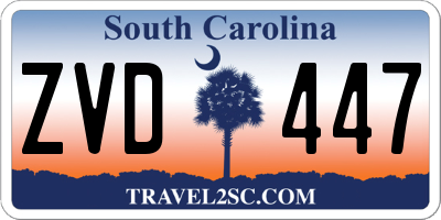SC license plate ZVD447