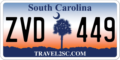 SC license plate ZVD449