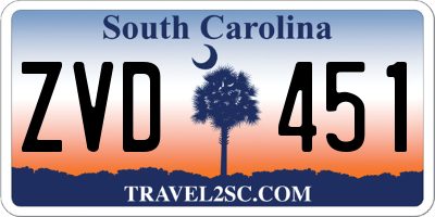 SC license plate ZVD451