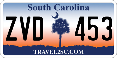 SC license plate ZVD453