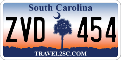 SC license plate ZVD454