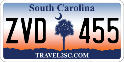 SC license plate ZVD455