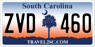 SC license plate ZVD460