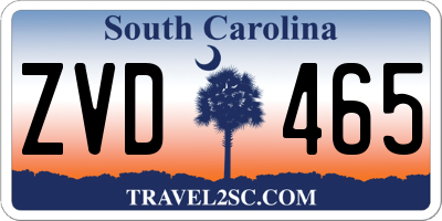 SC license plate ZVD465