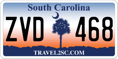 SC license plate ZVD468